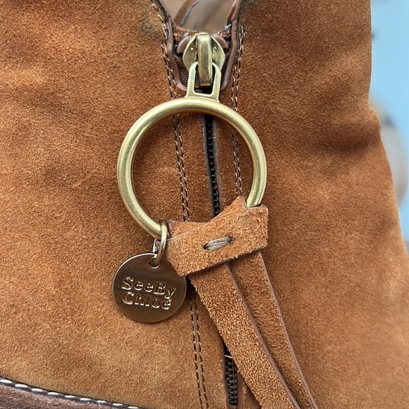 See by Chloé Louise Tan Suede Ankle Booties - Picture 6 of 9